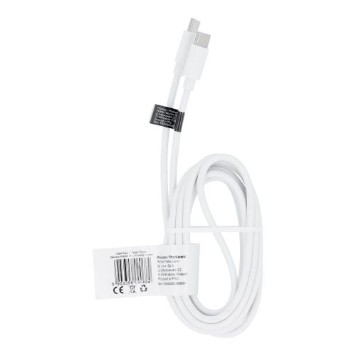 CABLU INCARCARE USB-C – USB-C – 2M 3A – Alb – C293