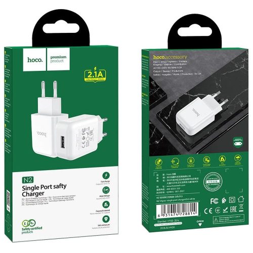 Incarcator HOCO USB-A – 2A N2 – Alb